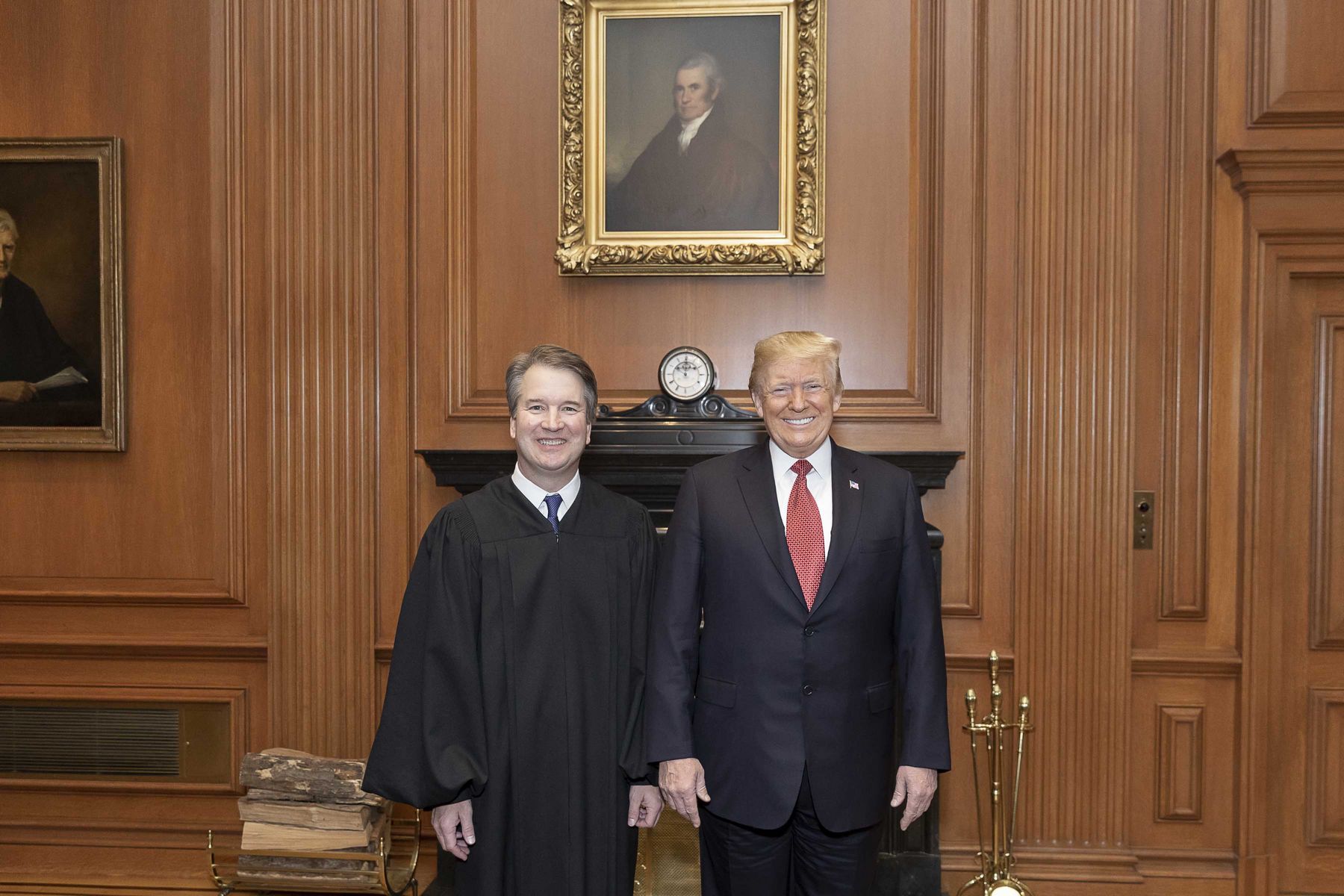 President Donald J. Trump and First Lady Melania Trump participate in a meet and greet with Supreme Court Justices