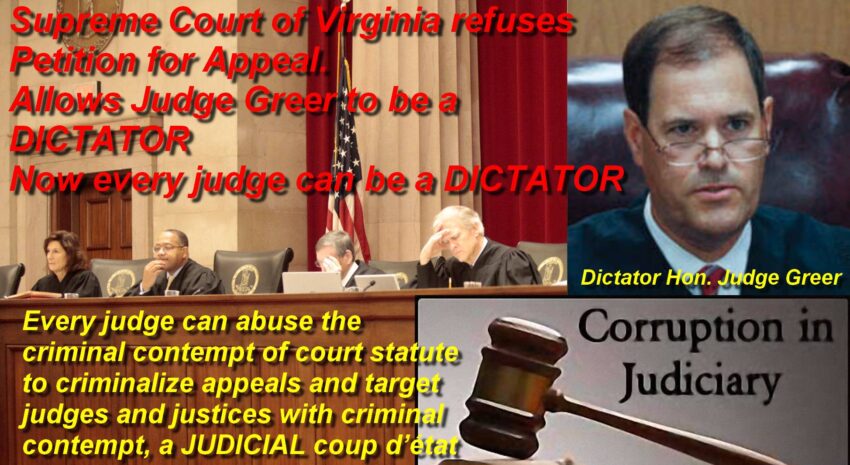 judge-greer-dictator-supreme-court-of-virginia-scv-refuses-petition-appeal2